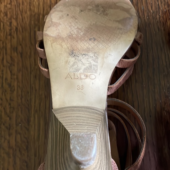 Aldo all lleather wedge sandals - Picture 5 of 8